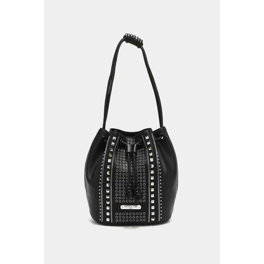 Nicole Lee USA Amy Studded Bucket Bag Black / One Size Handbags