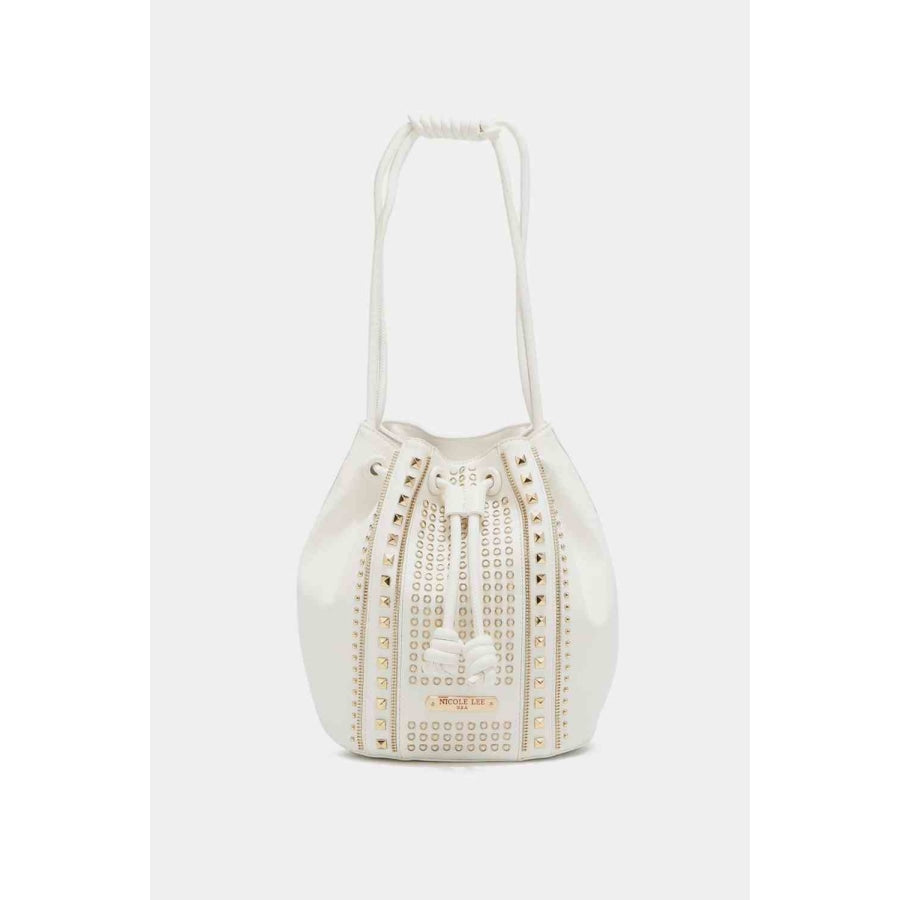 Nicole Lee USA Amy Studded Bucket Bag White / One Size Handbags