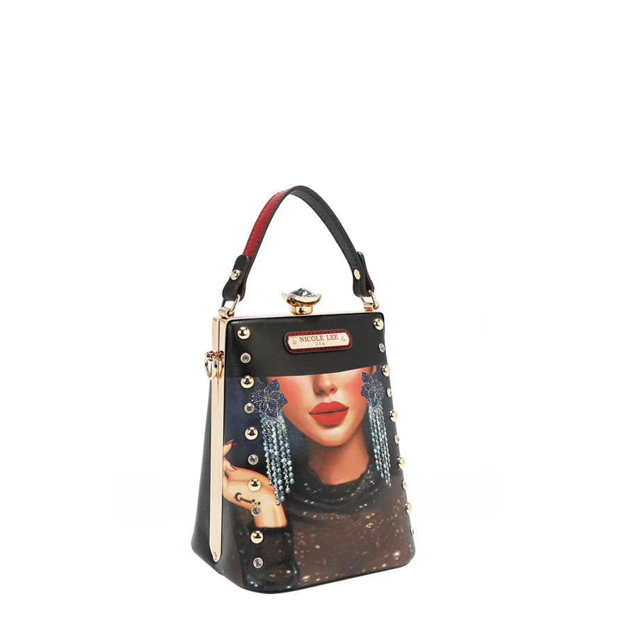NICOLE LEE USA DIAMOND STONE CLUTCH Handbags