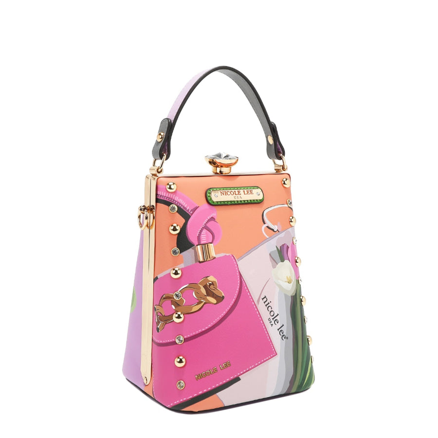 NICOLE LEE USA DIAMOND STONE CLUTCH Handbags