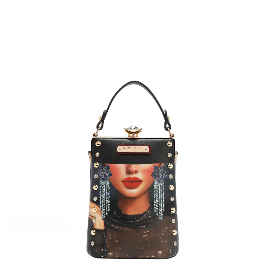 NICOLE LEE USA DIAMOND STONE CLUTCH Handbags
