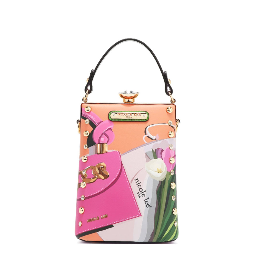 NICOLE LEE USA DIAMOND STONE CLUTCH Handbags