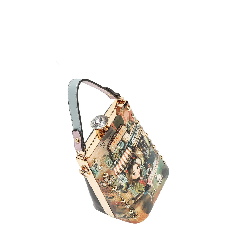 NICOLE LEE USA DIAMOND STONE CLUTCH Handbags