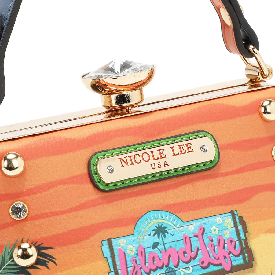 NICOLE LEE USA DIAMOND STONE CLUTCH Handbags