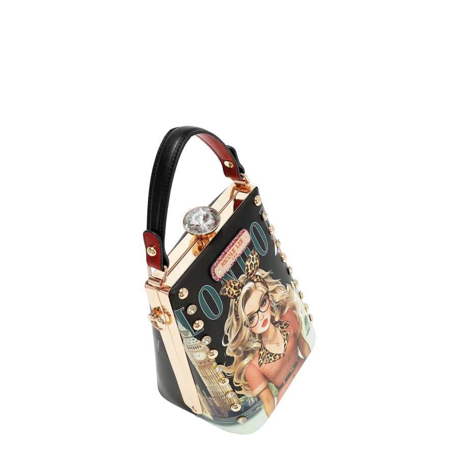 NICOLE LEE USA DIAMOND STONE CLUTCH Handbags