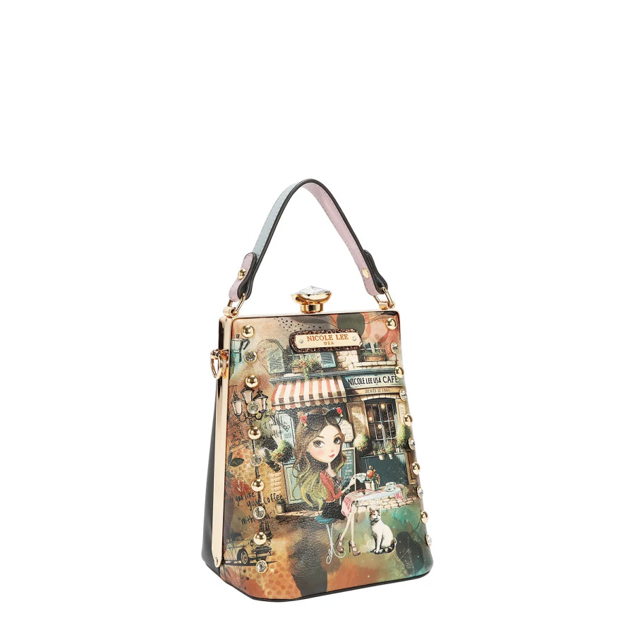NICOLE LEE USA DIAMOND STONE CLUTCH Handbags