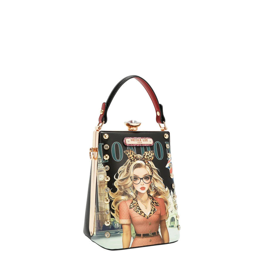 NICOLE LEE USA DIAMOND STONE CLUTCH Handbags