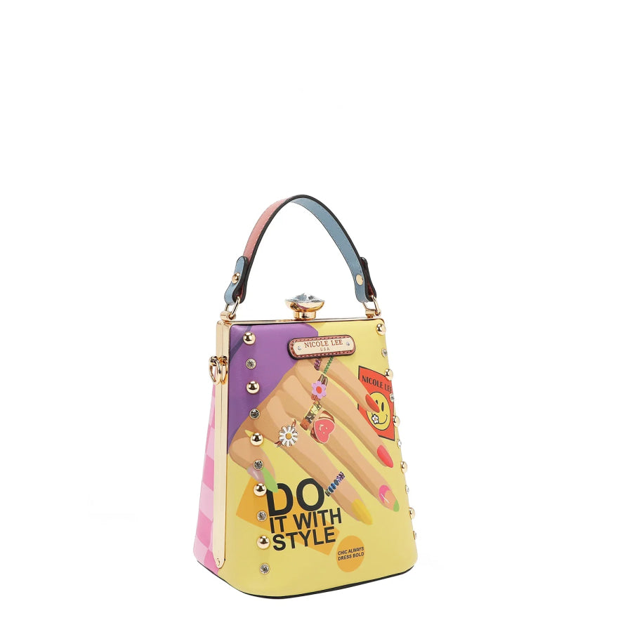 NICOLE LEE USA DIAMOND STONE CLUTCH Handbags