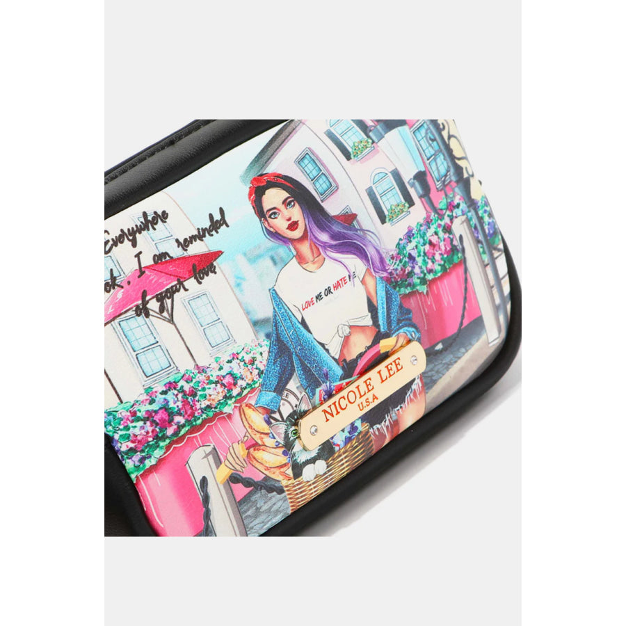 Nicole Lee USA Double Pouch Fanny Pack Apparel and Accessories