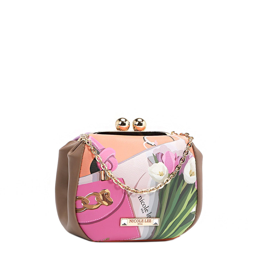 NICOLE LEE USA KISS LOCK CROSSBODY MINI BAG Handbags