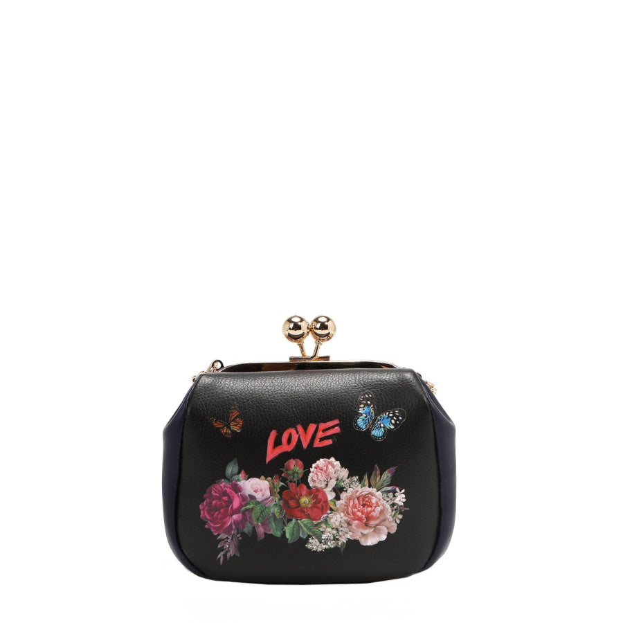 NICOLE LEE USA KISS LOCK CROSSBODY MINI BAG Handbags