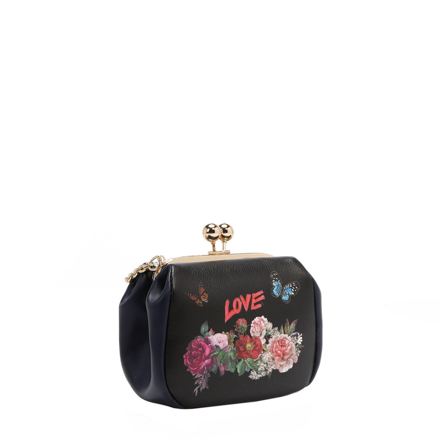 NICOLE LEE USA KISS LOCK CROSSBODY MINI BAG Handbags