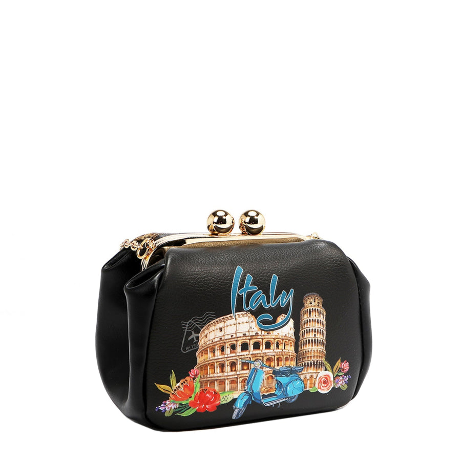 NICOLE LEE USA KISS LOCK CROSSBODY MINI BAG Handbags