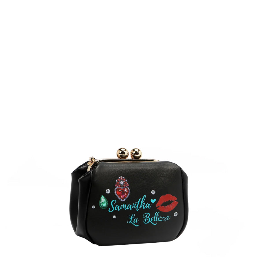 NICOLE LEE USA KISS LOCK CROSSBODY MINI BAG Handbags