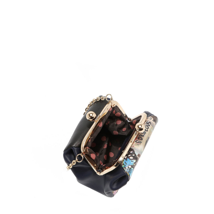 NICOLE LEE USA KISS LOCK CROSSBODY MINI BAG Handbags