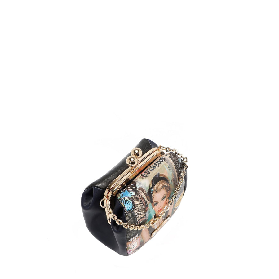 NICOLE LEE USA KISS LOCK CROSSBODY MINI BAG Handbags