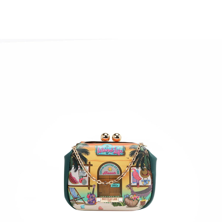 NICOLE LEE USA KISS LOCK CROSSBODY MINI BAG Handbags