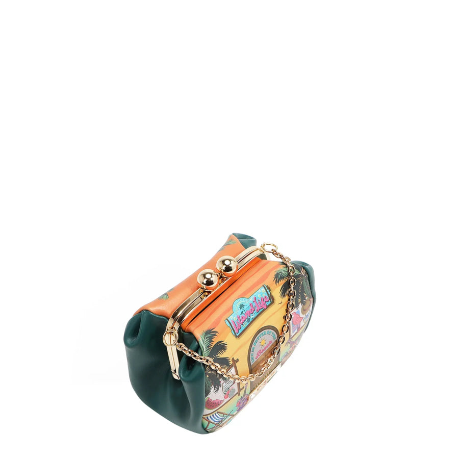 NICOLE LEE USA KISS LOCK CROSSBODY MINI BAG Handbags