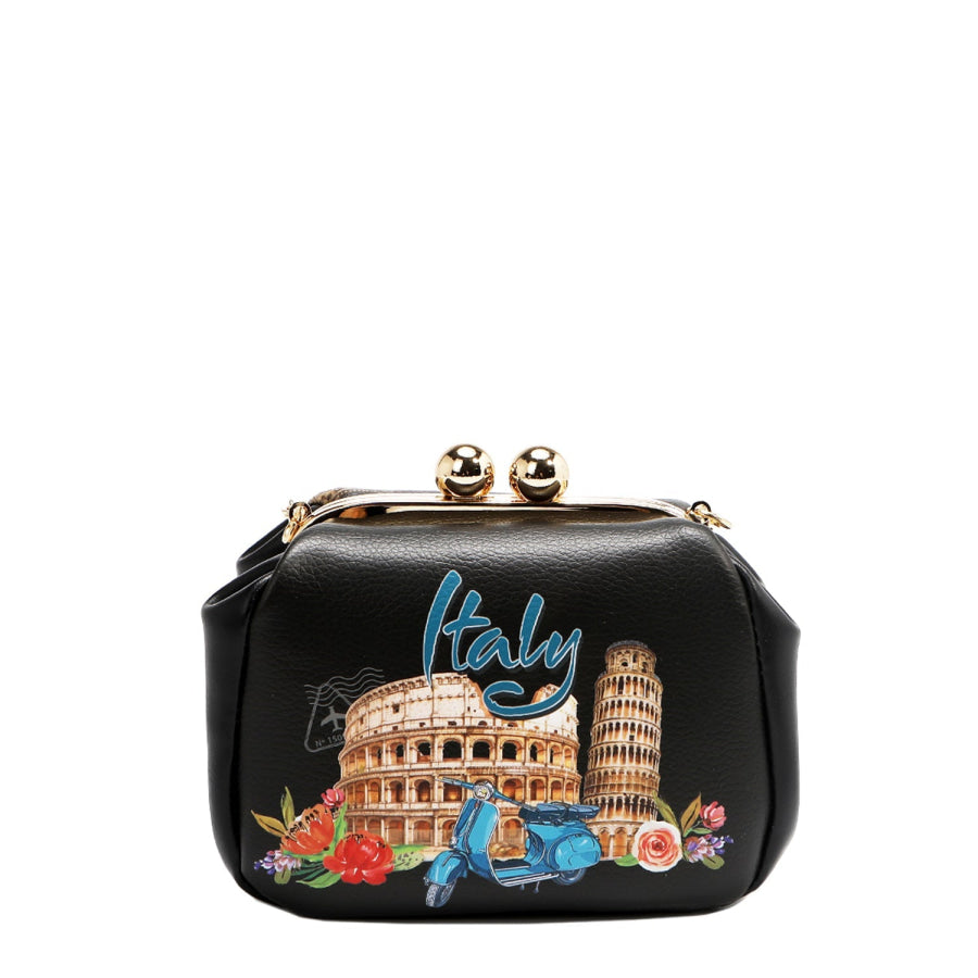 NICOLE LEE USA KISS LOCK CROSSBODY MINI BAG Handbags
