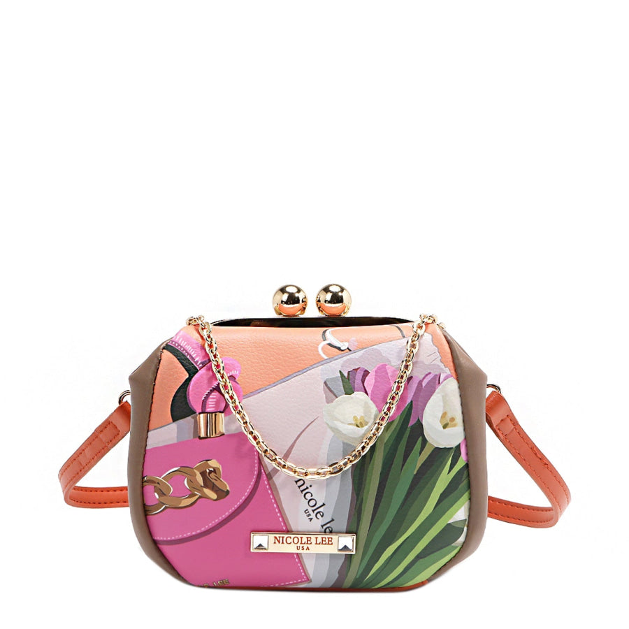 NICOLE LEE USA KISS LOCK CROSSBODY MINI BAG Handbags