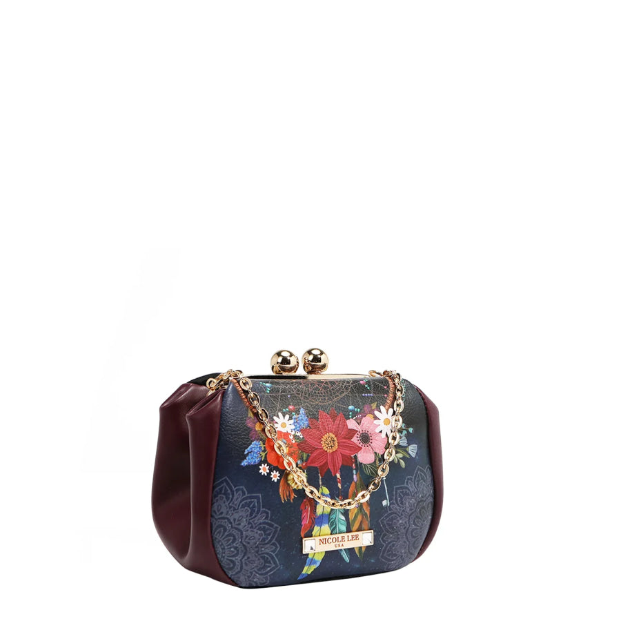 NICOLE LEE USA KISS LOCK CROSSBODY MINI BAG Handbags