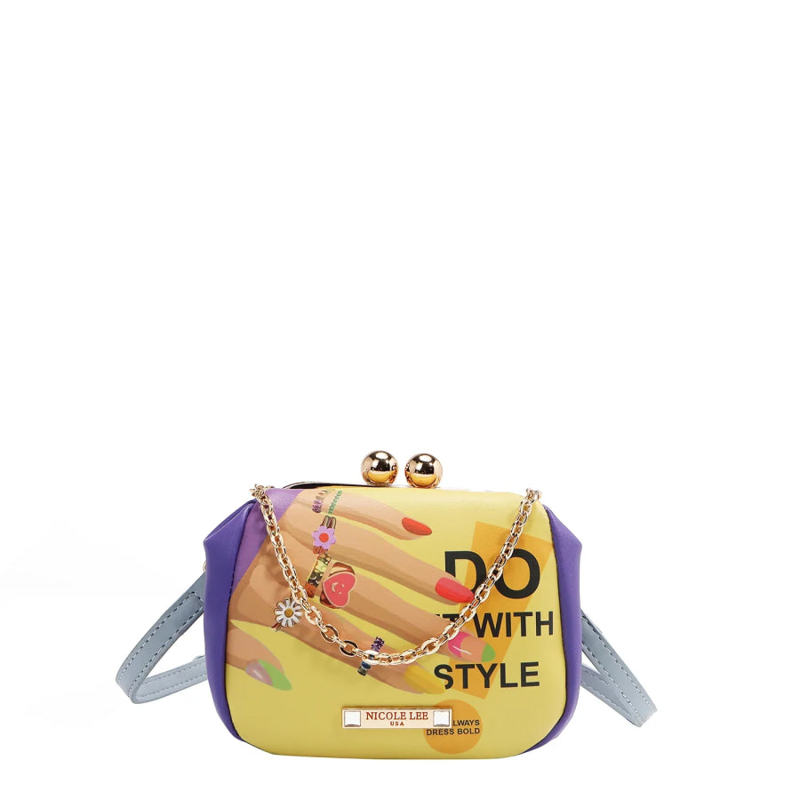 NICOLE LEE USA KISS LOCK CROSSBODY MINI BAG Handbags