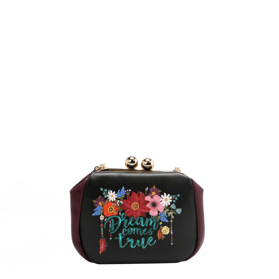 NICOLE LEE USA KISS LOCK CROSSBODY MINI BAG Handbags