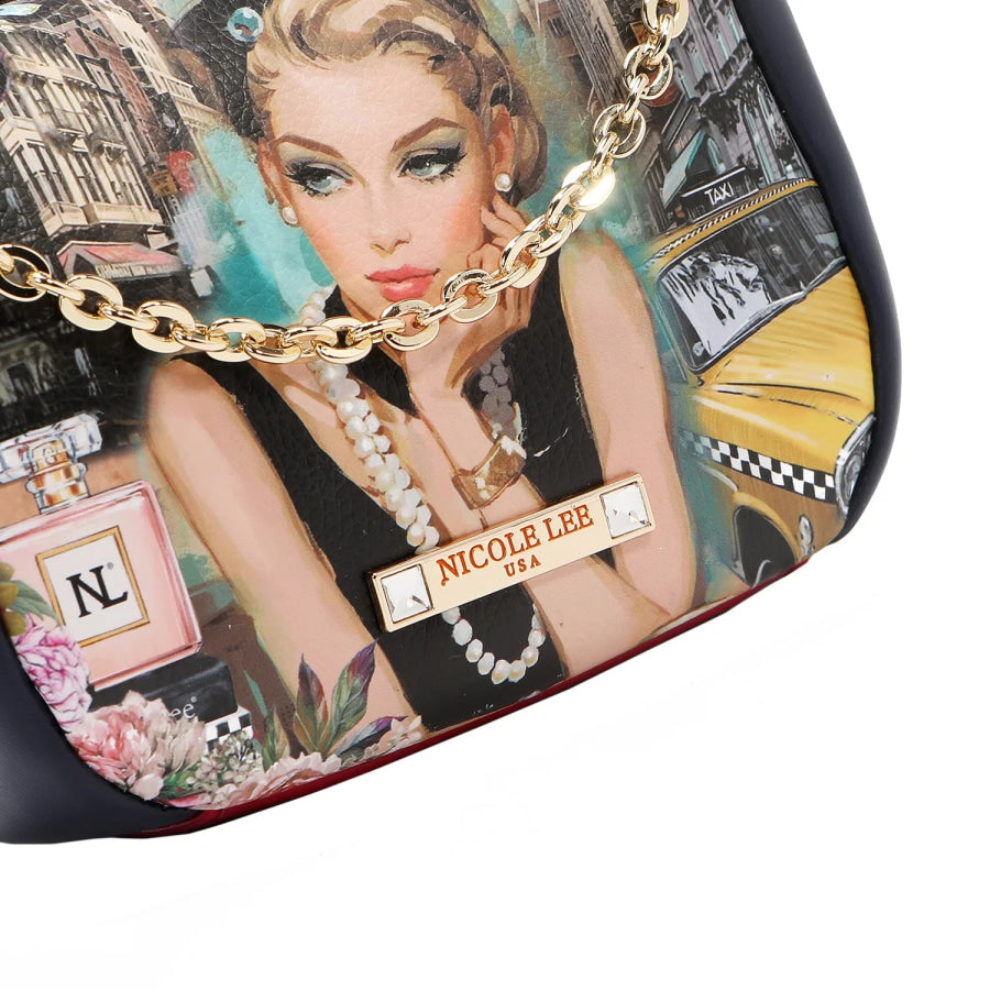 NICOLE LEE USA KISS LOCK CROSSBODY MINI BAG Handbags