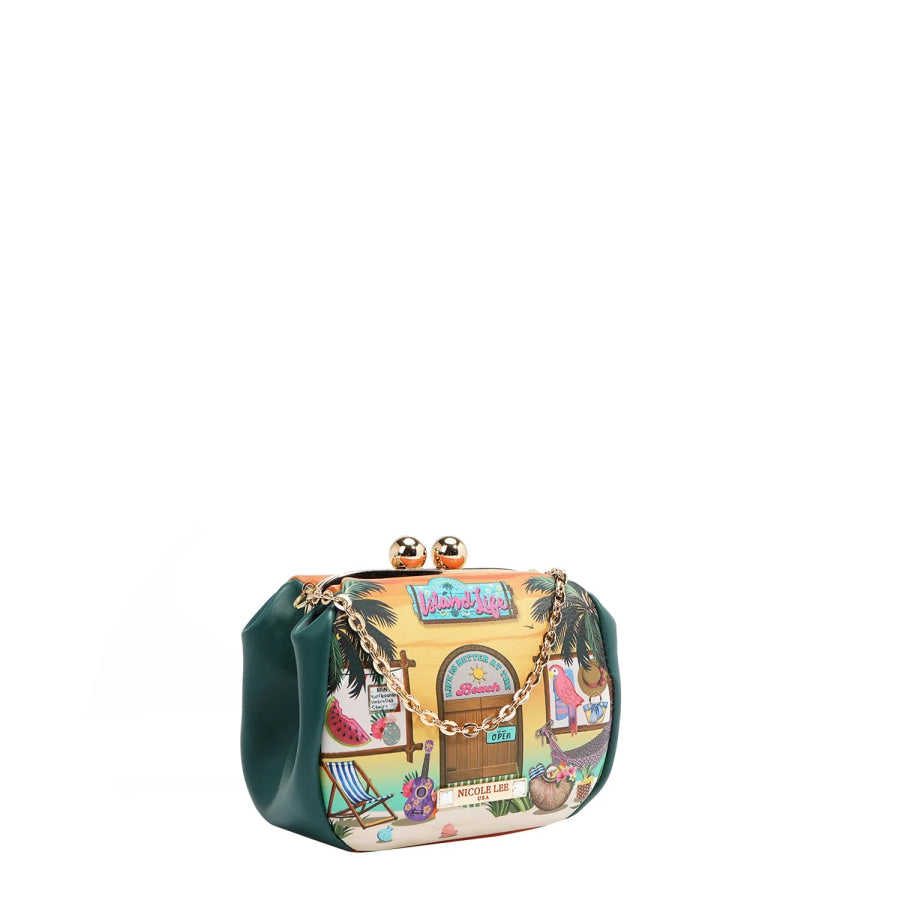 NICOLE LEE USA KISS LOCK CROSSBODY MINI BAG Handbags