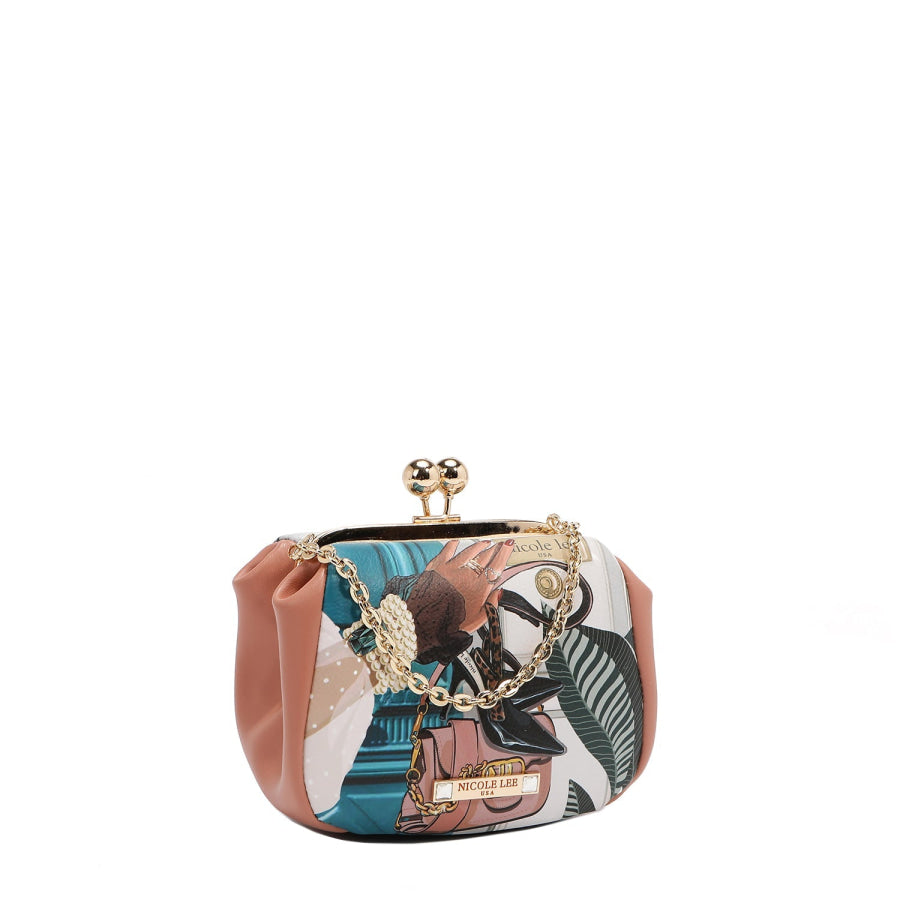 NICOLE LEE USA KISS LOCK CROSSBODY MINI BAG Handbags