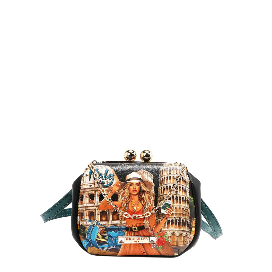 NICOLE LEE USA KISS LOCK CROSSBODY MINI BAG Martha Travels Italy Handbags