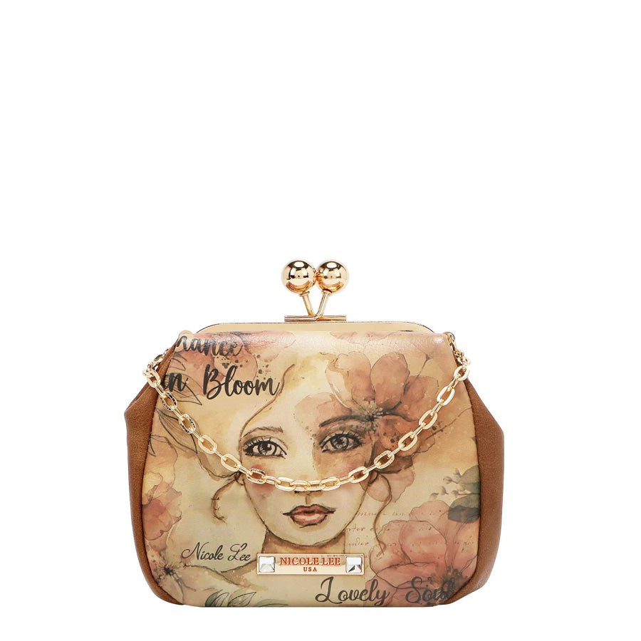 NICOLE LEE USA KISS LOCK CROSSBODY MINI BAG Handbags