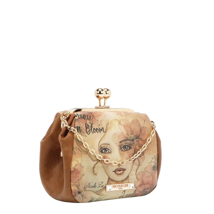 NICOLE LEE USA KISS LOCK CROSSBODY MINI BAG Handbags