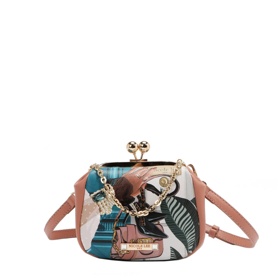 NICOLE LEE USA KISS LOCK CROSSBODY MINI BAG Handbags