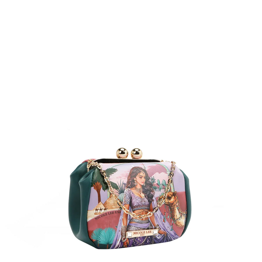 NICOLE LEE USA KISS LOCK CROSSBODY MINI BAG Handbags