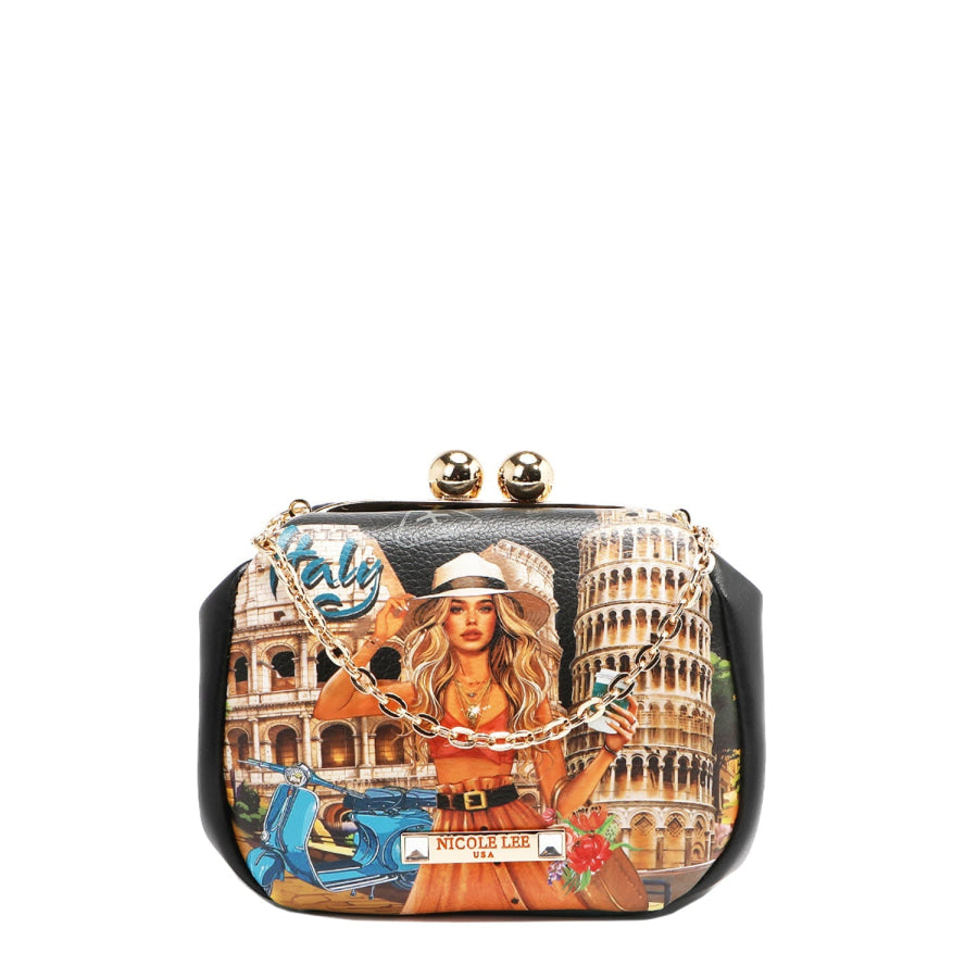 NICOLE LEE USA KISS LOCK CROSSBODY MINI BAG Martha Travels Italy Handbags