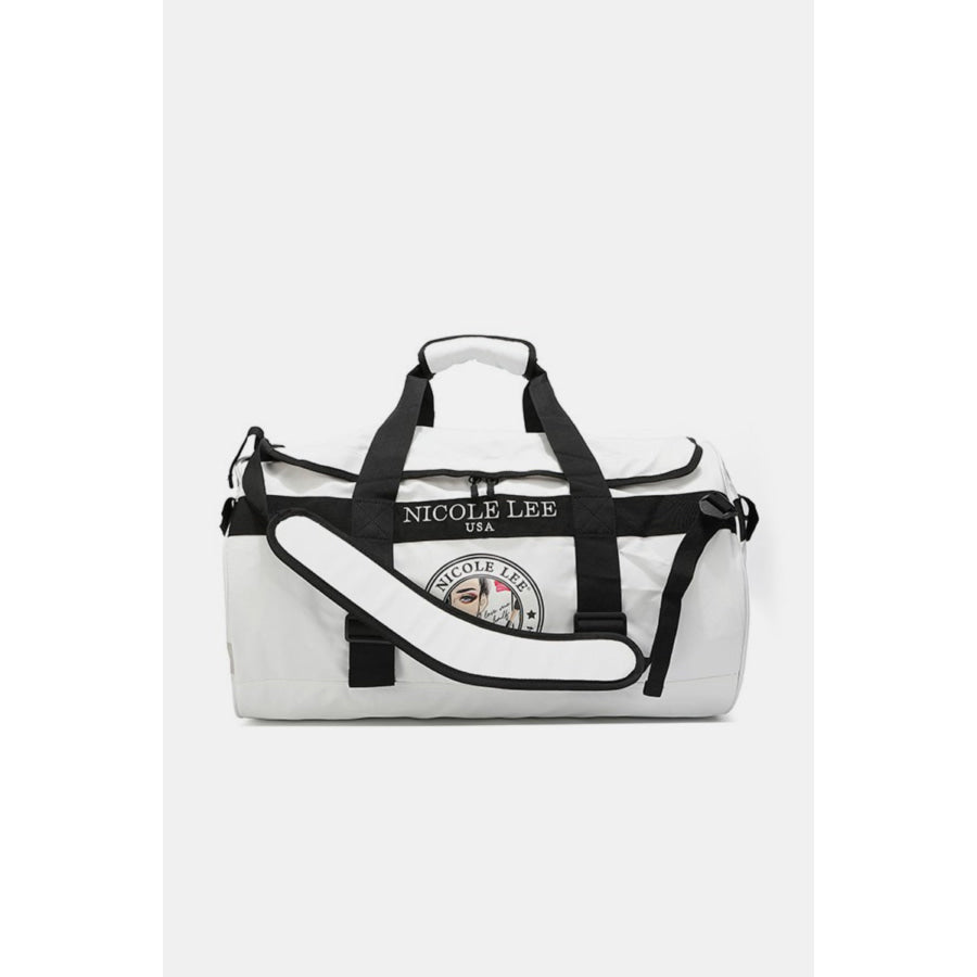 Nicole Lee USA Large Duffel Bag White / One Size Apparel and Accessories