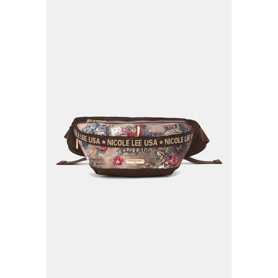 Nicole Lee USA Logo Fanny Pack Memory Of Rome / One Size Apparel and Accessories