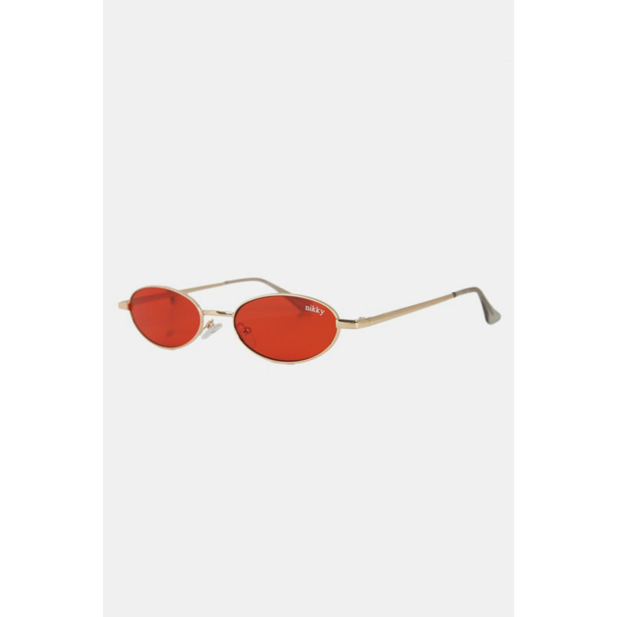 Nicole Lee USA Metal Frame Finley Oval Sunglasses Apparel and Accessories
