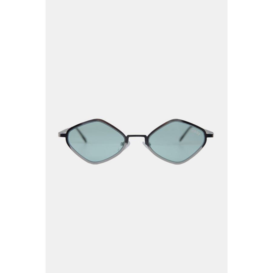 Nicole Lee USA Metal Frame Geometric Sunglasses Blue / One Size Apparel and Accessories
