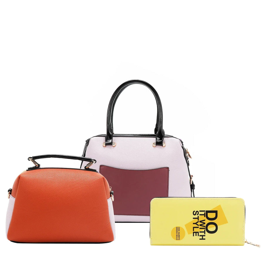 NICOLE LEE USA NAIL POLISH 3 PIECE SET (Handbag Crossbody Wallet) Handbags
