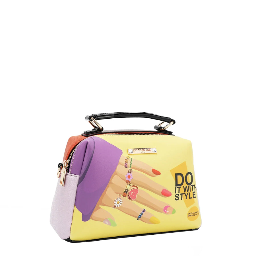 NICOLE LEE USA NAIL POLISH 3 PIECE SET (Handbag Crossbody Wallet) Handbags