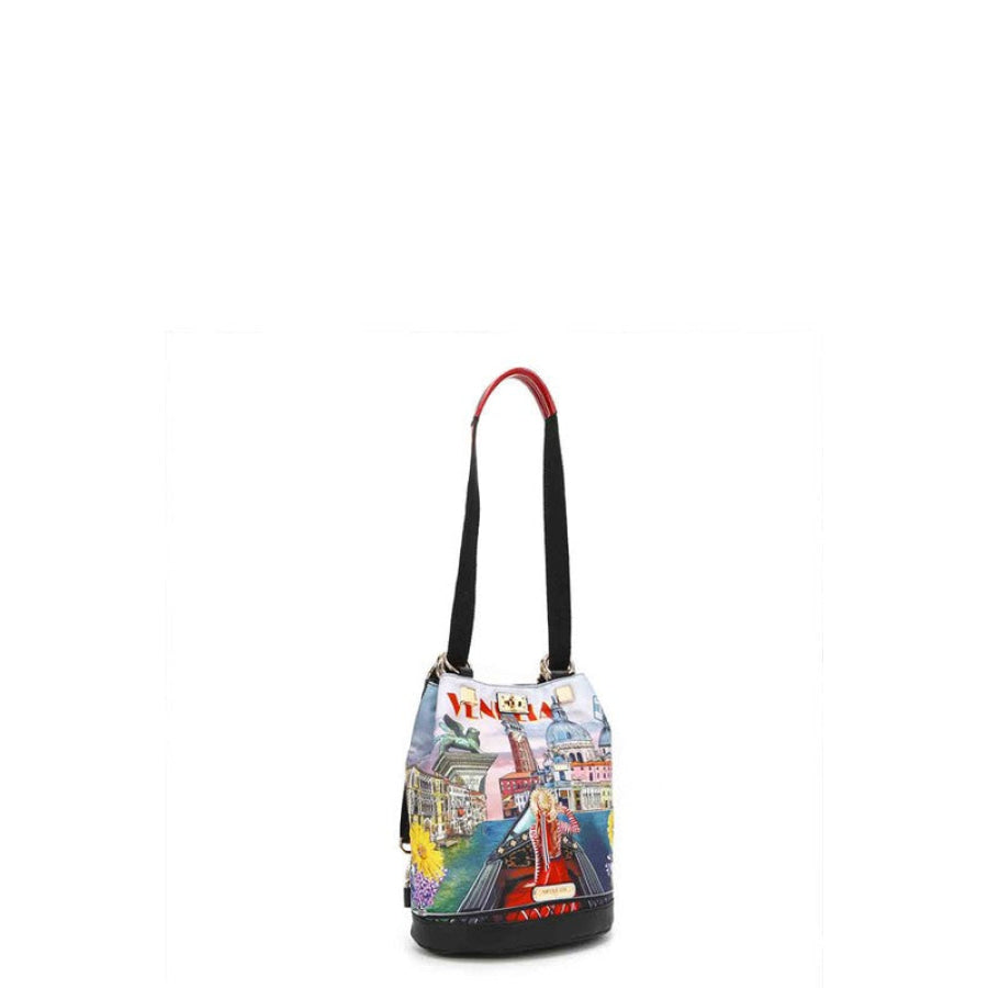 Nicole Lee USA Nylon Multifunctional Bucket Backpack - Honeymoon in Venezia Honeymoon in Venezia / One Size Apparel and Accessories