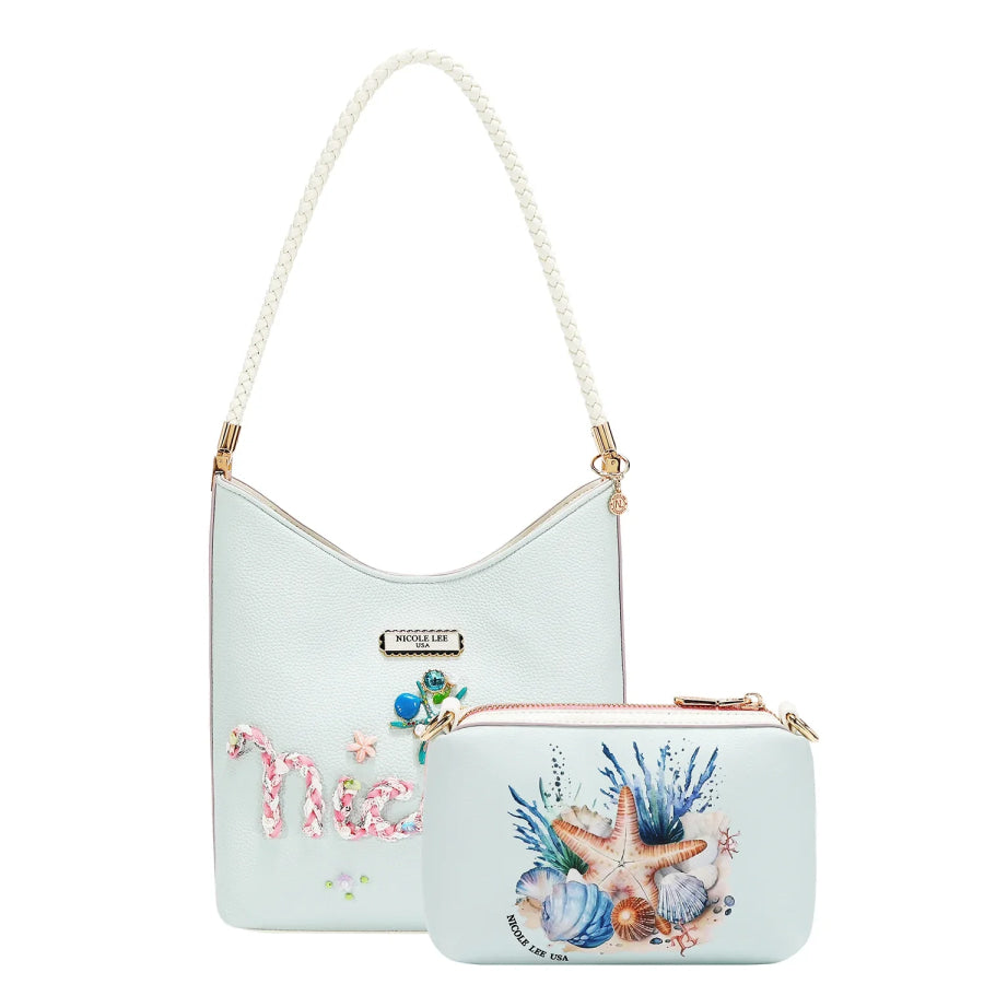 NICOLE LEE USA NICOLE OCEAN 2PC HANDBAG Handbags
