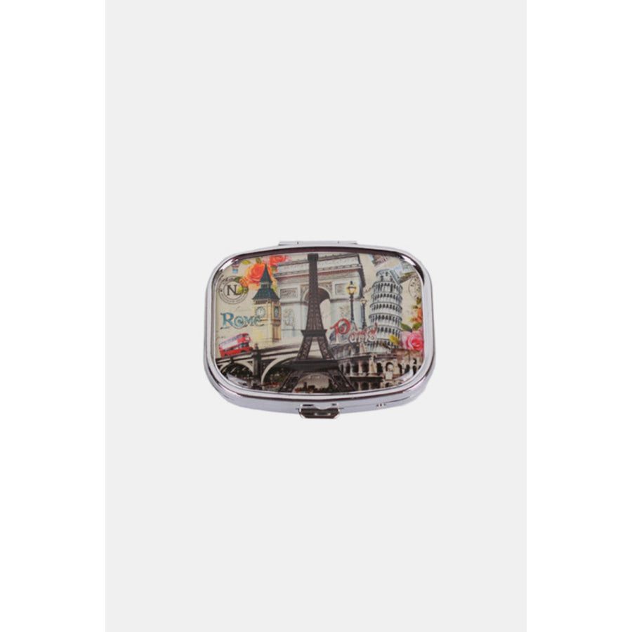 Nicole Lee USA Print Metallic Rectangular Pill Case Europe / One Size Apparel and Accessories