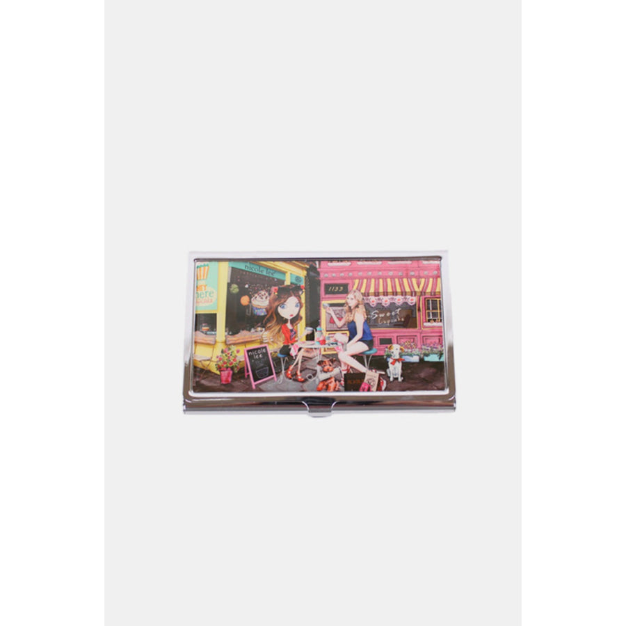 Nicole Lee USA Printed Business Card Case Cupcake Girl / One Size Apparel and Accessories