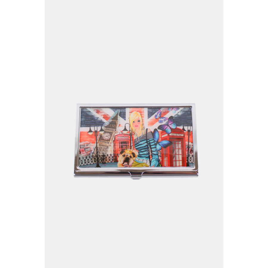 Nicole Lee USA Printed Business Card Case London Girl / One Size Apparel and Accessories