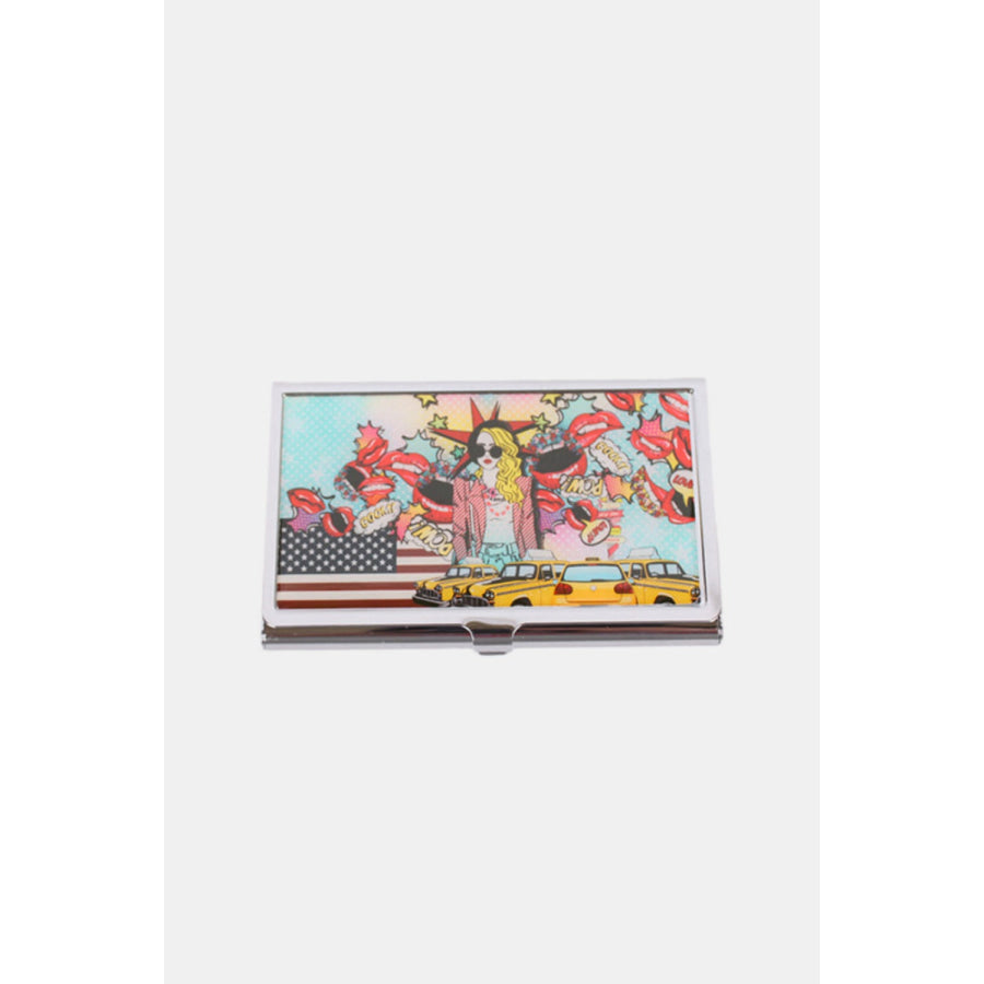 Nicole Lee USA Printed Business Card Case Pop Girl / One Size Apparel and Accessories