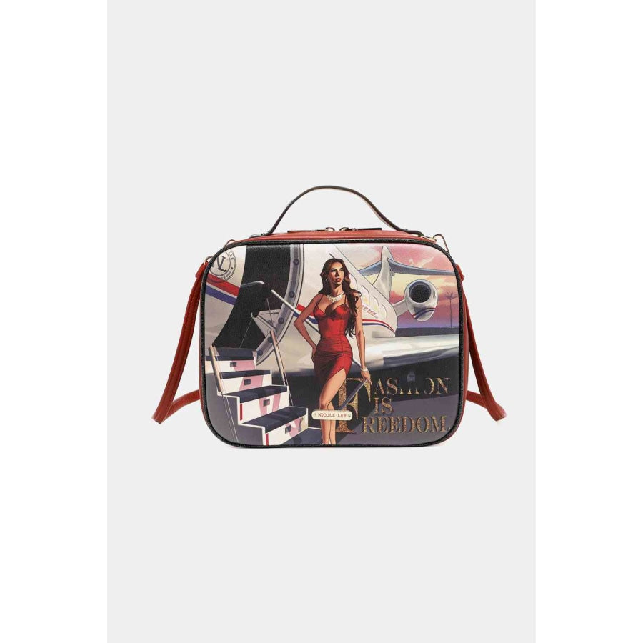 Nicole Lee USA Printed Handbag with Three Pouches Travel In Fashion / One Size Handbags
