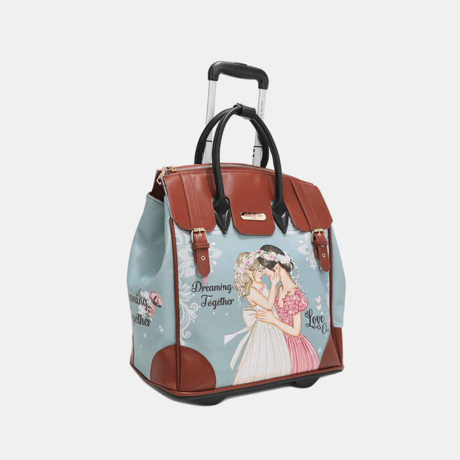 Nicole Lee USA Printed Rolling Tote Bag Apparel and Accessories